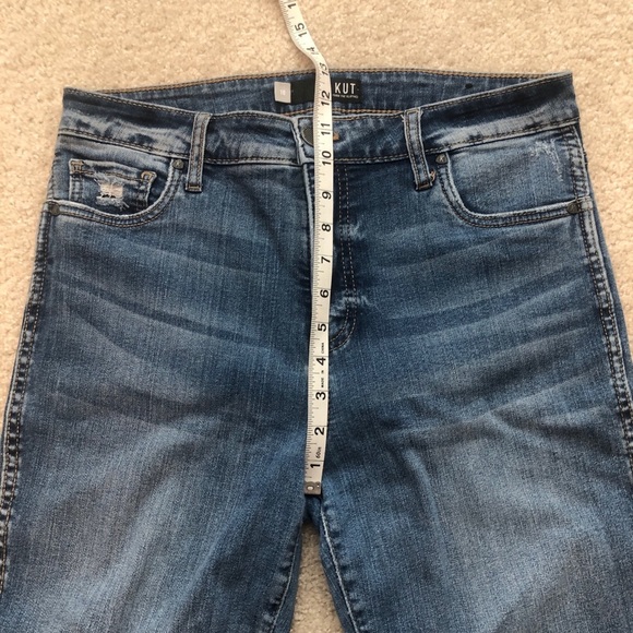 Kut From The Kloth Donna Fab Ab High Waist Raw Hem Ankle Skinny Jeans Size 10 - Picture 6 of 13